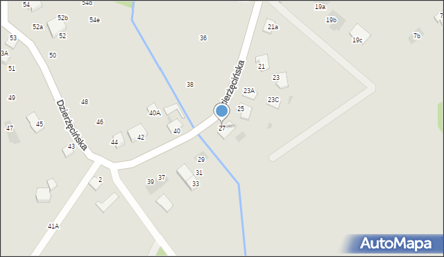 Koszalin, Dzierżęcińska, 27, mapa Koszalina