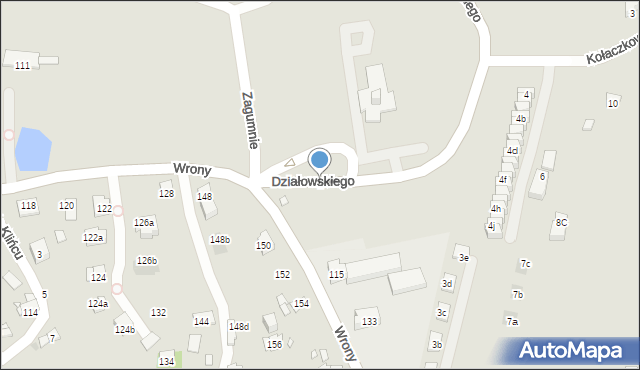 Kraków, Działowskiego Stanisława, 1, mapa Krakowa