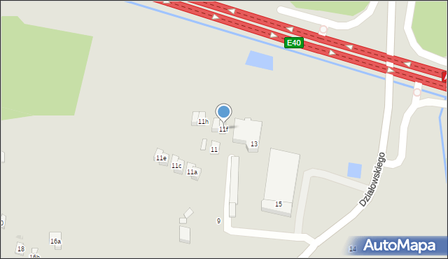 Kraków, Działowskiego Stanisława, 11f, mapa Krakowa