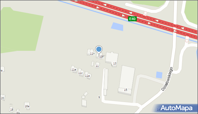 Kraków, Działowskiego Stanisława, 11g, mapa Krakowa