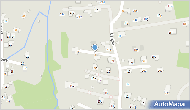 Kraków, Dźwigońskiego Franciszka, ks., 3, mapa Krakowa