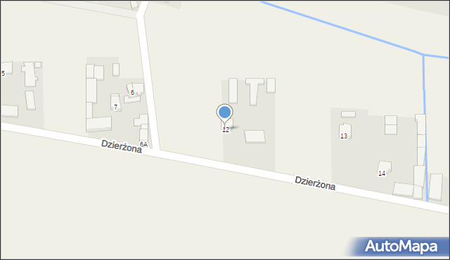Kujakowice Górne, Dzierżona Jana, ks., 12, mapa Kujakowice Górne