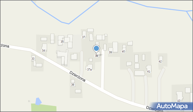 Kujakowice Górne, Dzierżona Jana, ks., 38, mapa Kujakowice Górne