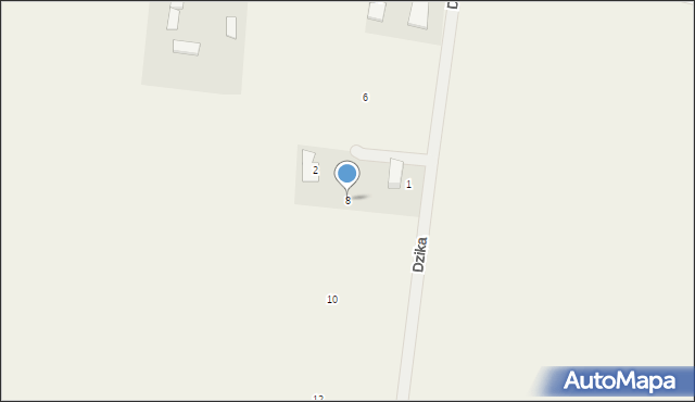 Kwiatkówek, Dzika, 8, mapa Kwiatkówek