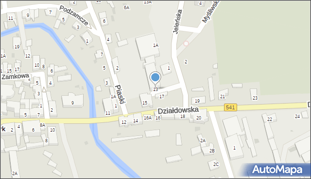 Lidzbark, Działdowska, 13, mapa Lidzbark