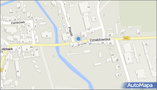 Lidzbark, Działdowska, 14, mapa Lidzbark