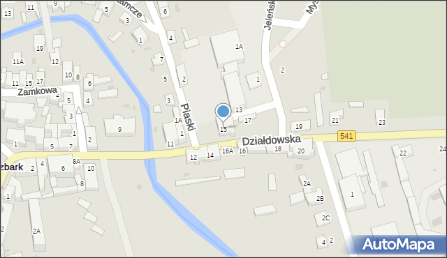 Lidzbark, Działdowska, 15, mapa Lidzbark