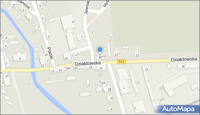 Lidzbark, Działdowska, 19, mapa Lidzbark