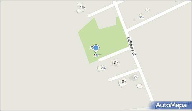 Łódź, Dzikich Pól, 25b, mapa Łodzi