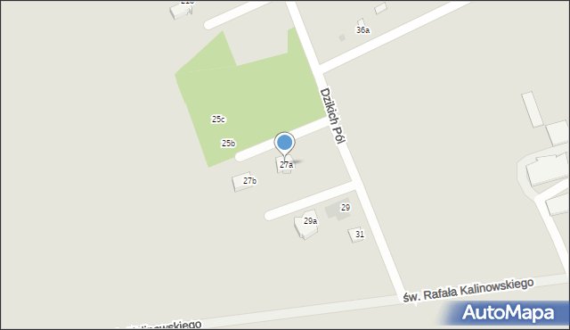 Łódź, Dzikich Pól, 27a, mapa Łodzi