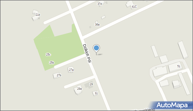 Łódź, Dzikich Pól, 40, mapa Łodzi