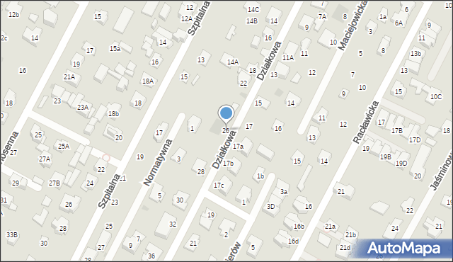 Łomianki, Działkowa, 26, mapa Łomianki