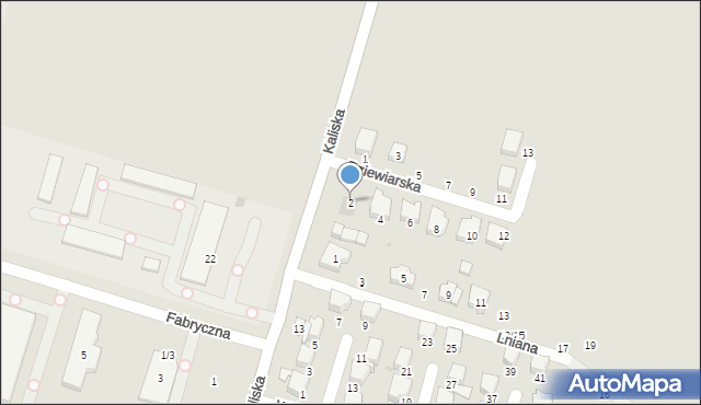 Łowicz, Dziewiarska, 2, mapa Łowicza