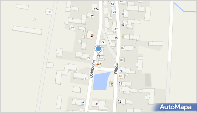 Łowkowice, Dzierżona Jana, ks., 23, mapa Łowkowice