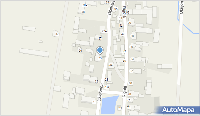 Łowkowice, Dzierżona Jana, ks., 25, mapa Łowkowice
