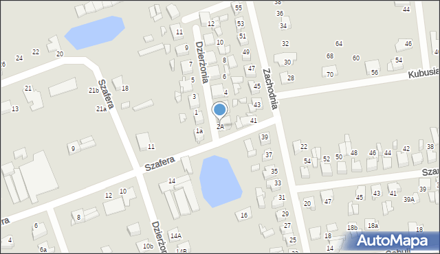 Lubliniec, Dzierżonia Jana, ks., 2A, mapa Lubliniec