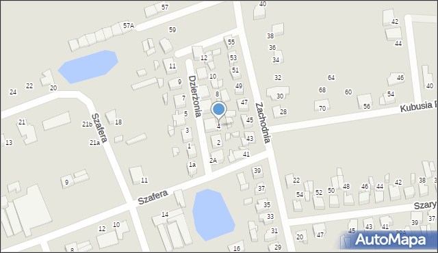 Lubliniec, Dzierżonia Jana, ks., 4, mapa Lubliniec
