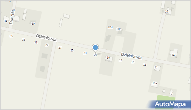 Maków, Dzielnicowa, 21, mapa Maków