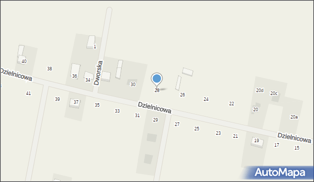 Maków Nowy, Dzielnicowa, 28, mapa Maków Nowy