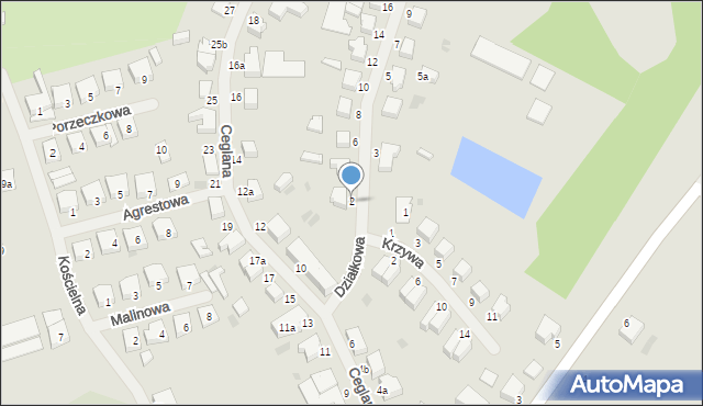 Malbork, Działkowa, 2, mapa Malborka