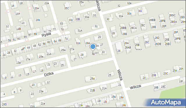 Marki, Dzika, 31, mapa Marki