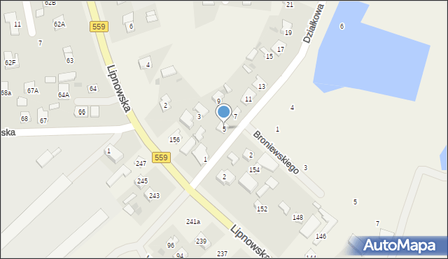 Maszewo Duże, Działkowa, 5, mapa Maszewo Duże