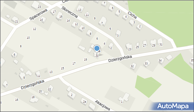 Mikołajki Pomorskie, Dzierzgońska, 21, mapa Mikołajki Pomorskie