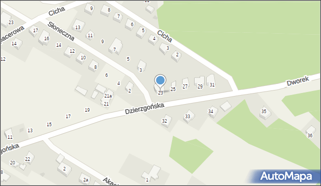 Mikołajki Pomorskie, Dzierzgońska, 23, mapa Mikołajki Pomorskie