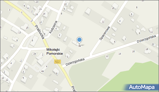 Mikołajki Pomorskie, Dzierzgońska, 3a, mapa Mikołajki Pomorskie