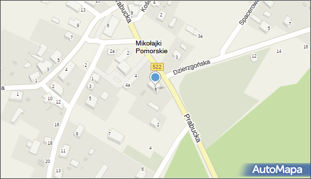 Mikołajki Pomorskie, Dzierzgońska, 6, mapa Mikołajki Pomorskie
