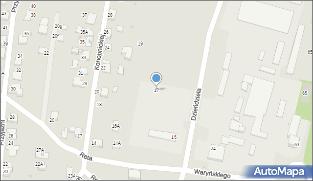 Mikołów, Dzieńdziela Mieczysława, 17, mapa Mikołów