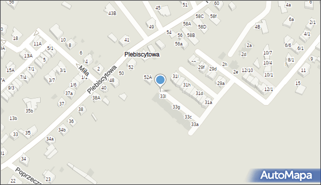 Mikołów, Dzwonkowa, 33m, mapa Mikołów