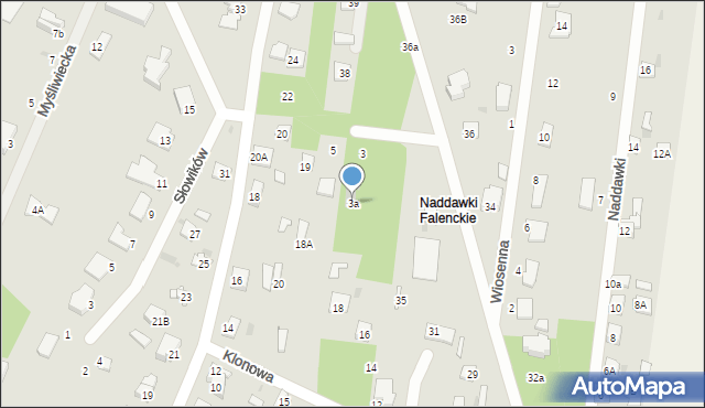 Milanówek, Dziewanny, 3a, mapa Milanówek