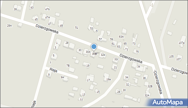 Mława, Dzierzgowska, 32A, mapa Mława