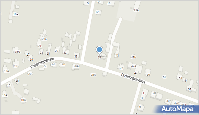 Mława, Dzierzgowska, 39, mapa Mława