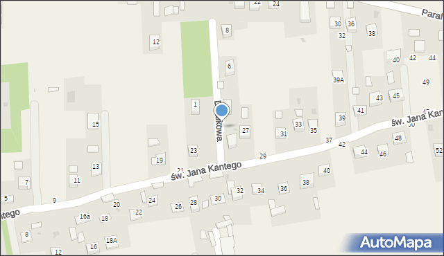 Mokrzyska, Działkowa, 2, mapa Mokrzyska