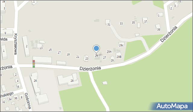 Mysłowice, Dzierżonia Jana, 25, mapa Mysłowice