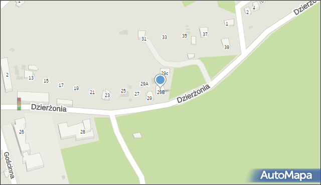 Mysłowice, Dzierżonia Jana, 29B, mapa Mysłowice
