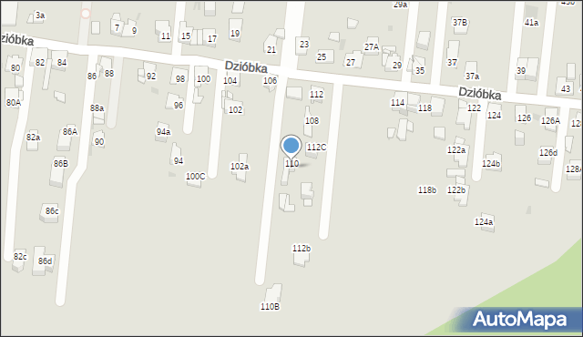 Mysłowice, Dzióbka Adama, 112A, mapa Mysłowice