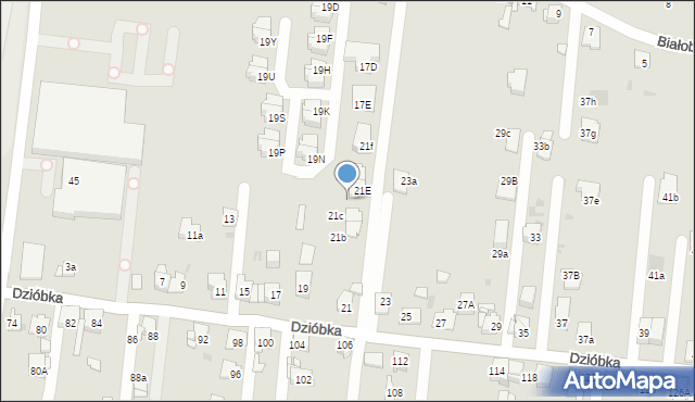 Mysłowice, Dzióbka Adama, 21d, mapa Mysłowice