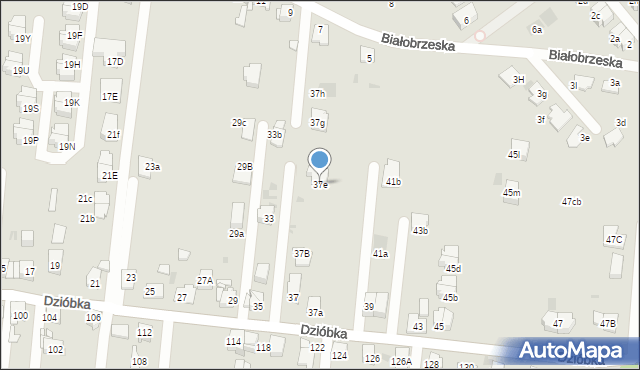 Mysłowice, Dzióbka Adama, 37e, mapa Mysłowice