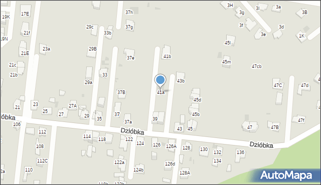 Mysłowice, Dzióbka Adama, 41a, mapa Mysłowice