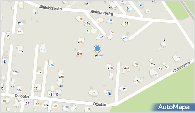 Mysłowice, Dzióbka Adama, 47cb, mapa Mysłowice