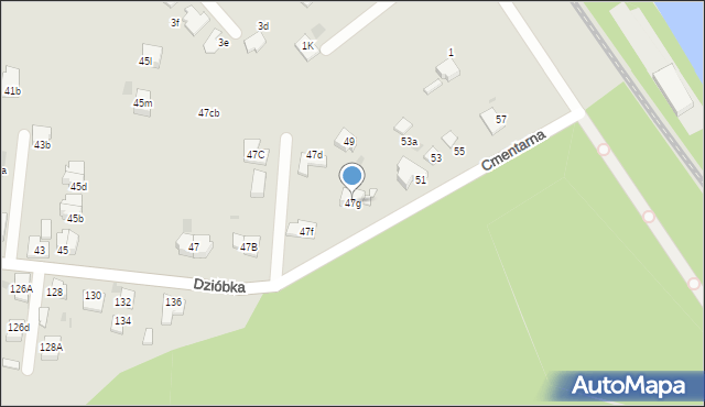 Mysłowice, Dzióbka Adama, 47g, mapa Mysłowice