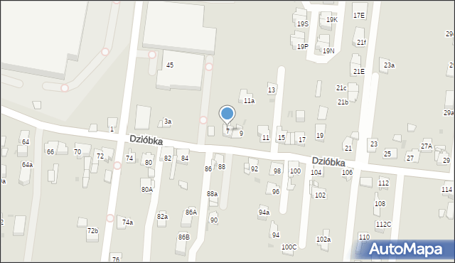 Mysłowice, Dzióbka Adama, 7, mapa Mysłowice