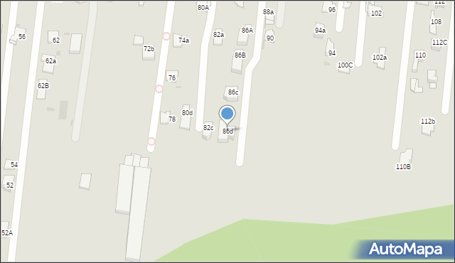 Mysłowice, Dzióbka Adama, 86d, mapa Mysłowice