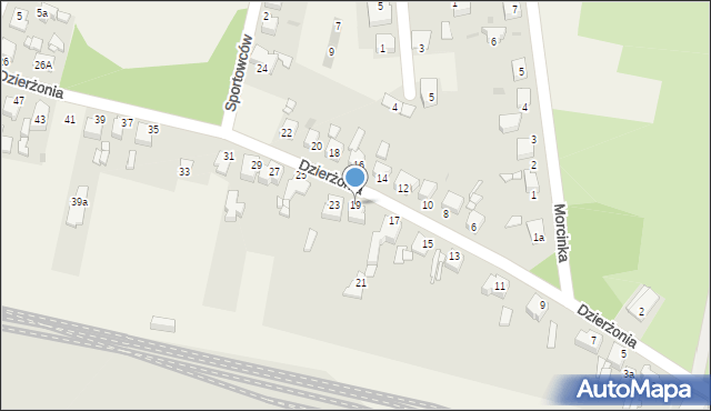 Nakło Śląskie, Dzierżonia, 19, mapa Nakło Śląskie