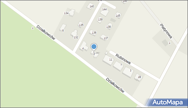 Niekłonice, Działkowców, 2, mapa Niekłonice