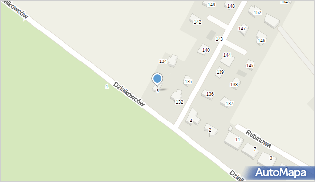 Niekłonice, Działkowców, 6, mapa Niekłonice