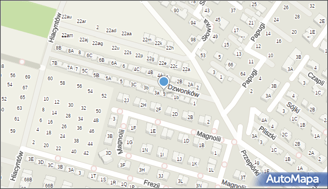 Nowa Wola, Dzwonków, 3, mapa Nowa Wola